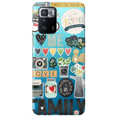 Xiaomi Poco X3 GT Family love home Transparent Silicone TPU Θήκη