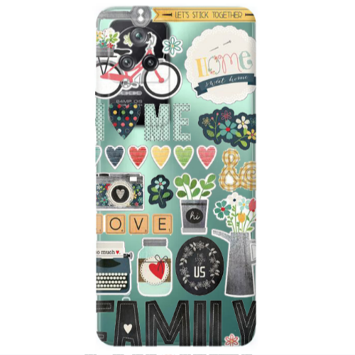 Xiaomi Poco F4 Family love home Transparent Silicone TPU Θήκη