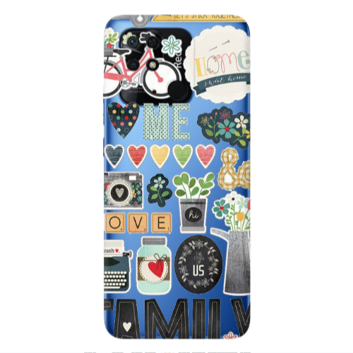 Xiaomi Poco C40 Family love home Transparent Silicone TPU Θήκη