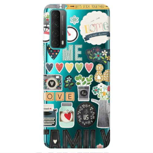 Huawei P Smart 2021 Family love home Transparent Silicone TPU Θήκη