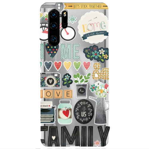 Huawei P30 Pro Family love home Transparent Silicone TPU Θήκη