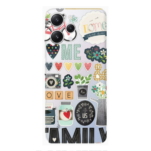Xiaomi Redmi 12 Family love home Transparent Silicone TPU Θήκη