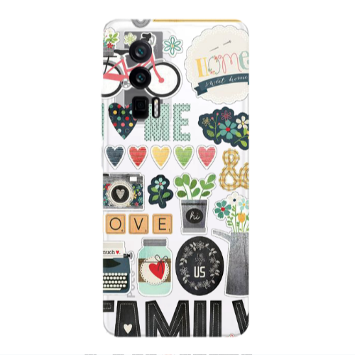 Xiaomi Poco F5 Pro Family love home Transparent Silicone TPU Θήκη