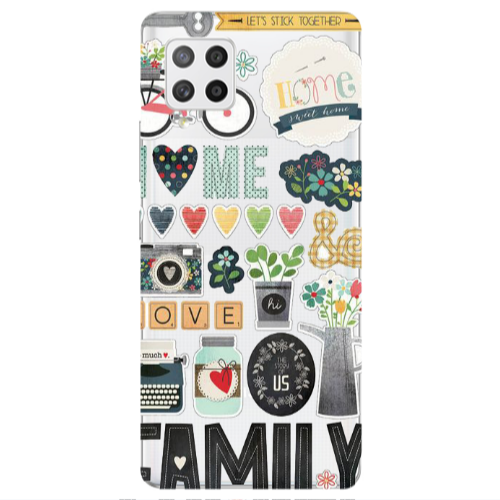 Samsung A42 5G Family love home Transparent Silicone TPU Θήκη