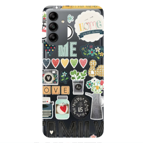 Samsung A13 5G Family love home Transparent Silicone TPU Θήκη