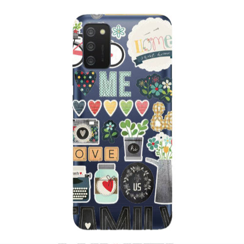 Samsung A02s Family love home Transparent Silicone TPU Θήκη