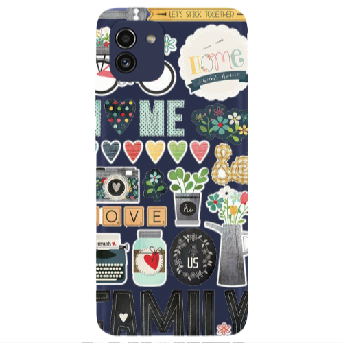 Samsung A03 Family love home Transparent Silicone TPU Θήκη