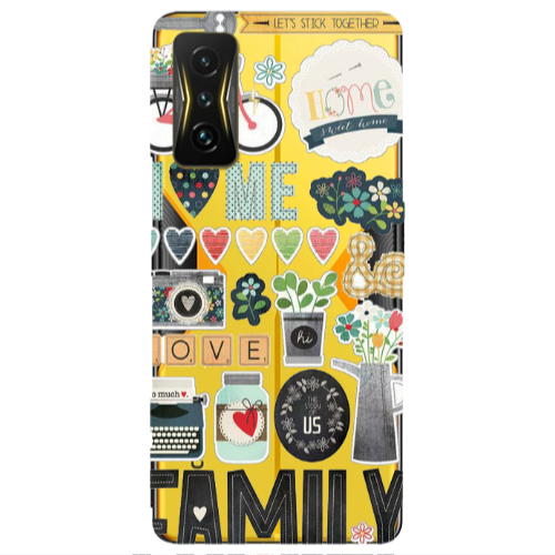 Xiaomi Poco F4 Gt Family love home Transparent Silicone TPU Θήκη