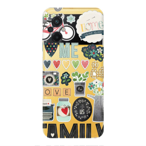 Xiaomi Poco M5 Family love home Transparent Silicone TPU Θήκη