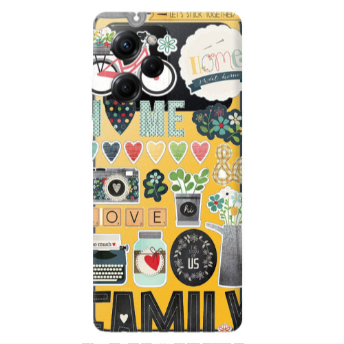 Xiaomi Poco X5 Pro Family love home Transparent Silicone TPU Θήκη