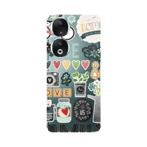 Honor 90 5G Family love home Transparent Silicone TPU Θήκη