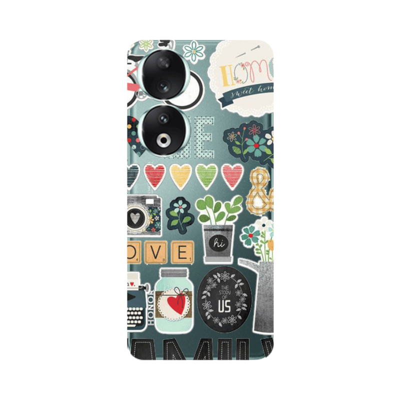 Honor 90 5G Family love home Transparent Silicone TPU Θήκη