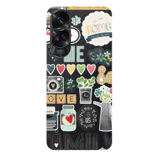 Honor 90 Lite 5G Family love home Transparent Silicone TPU Θήκη