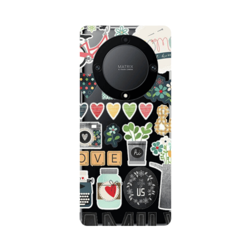 Honor Magic5 Lite 5G Family love home Transparent Silicone TPU Θήκη