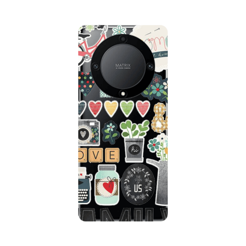 Honor Magic5 Lite 5G Family love home Transparent Silicone TPU Θήκη