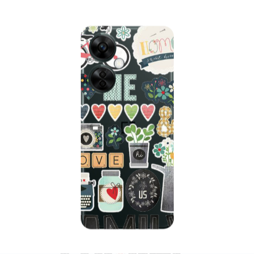 Oneplus Nord CE 3 Lite 5G Family love home Transparent Silicone TPU Θήκη
