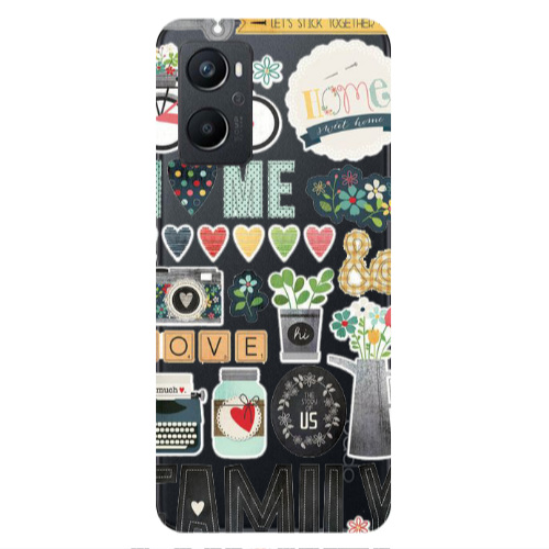 Oppo A 96 Family love home Transparent Silicone TPU Θήκη
