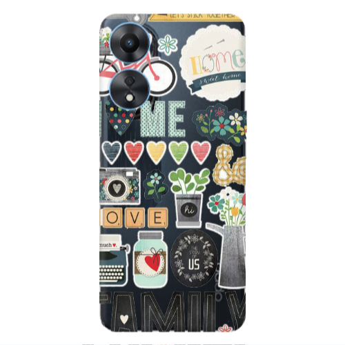 Oppo A 98 Family love home Transparent Silicone TPU Θήκη