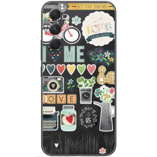 Samsung Galaxy A25 Family love home Transparent Silicone TPU Θήκη