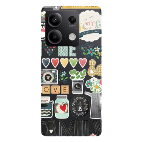 Xiaomi Redmi Note 13 5G Family love home Transparent Silicone TPU Θήκη