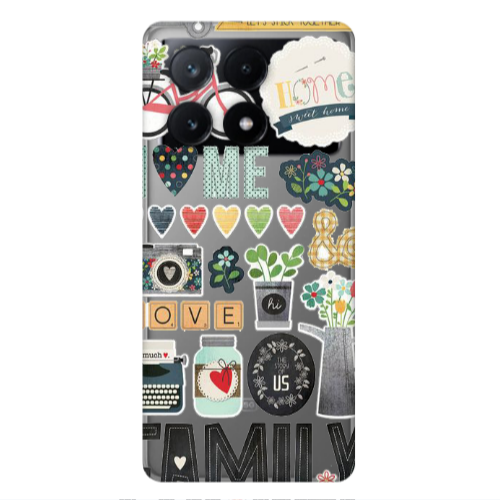 Xiaomi Poco X6Pro 5G Family love home Transparent Silicone TPU Θήκη