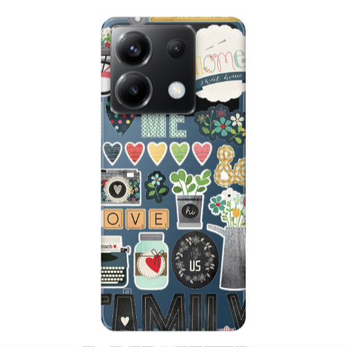 Xiaomi Poco X6 5G Family love home Transparent Silicone TPU Θήκη