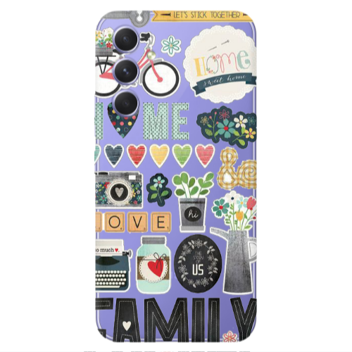 Samsung A55 Family love home Transparent Silicone TPU Θήκη