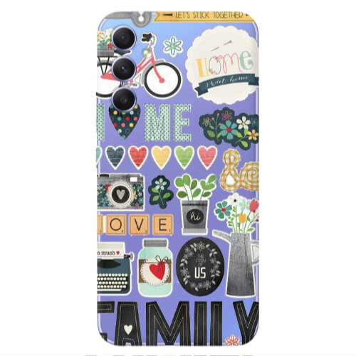 Samsung A25 Family love home Transparent Silicone TPU Θήκη