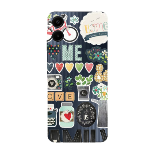 Samsung A06 Family love home Transparent Silicone TPU Θήκη