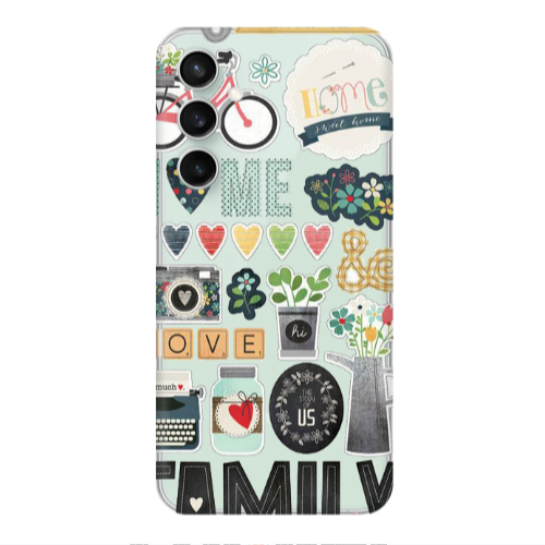 Samsung S24 FE Family love home Transparent Silicone TPU Θήκη