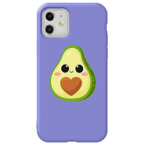Apple iPhone 11  Baby avocado Purple Colored Silicone TPU Θήκη