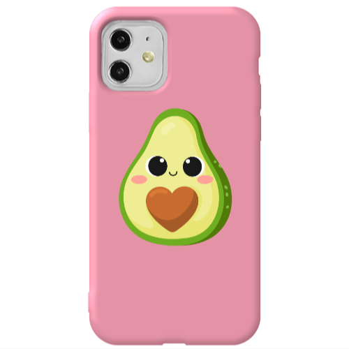 Apple iPhone 11  Baby avocado Pink Colored Silicone TPU Θήκη