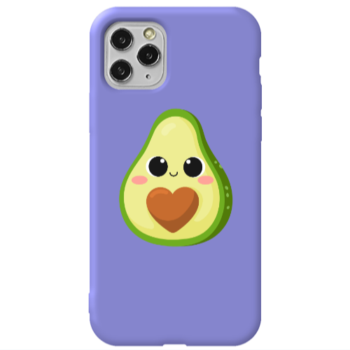 Apple iPhone 11 Pro Baby avocado Purple Colored Silicone TPU Θήκη