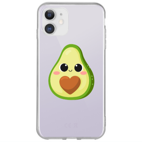 Apple iPhone 12 Baby avocado Transparent Silicone TPU Θήκη