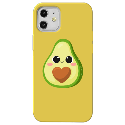 Apple iPhone 12 Baby avocado Yellow Colored Silicone TPU Θήκη