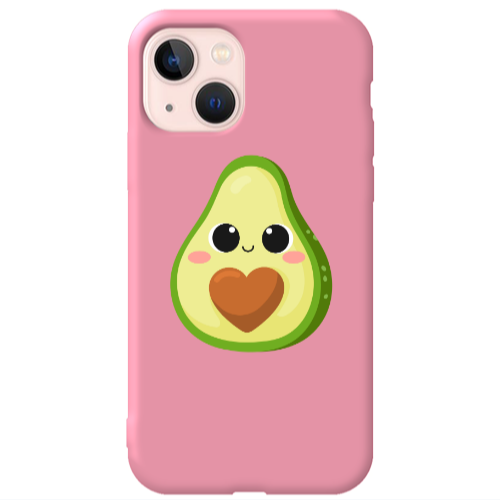 Apple iPhone 13 Baby avocado Pink Colored Silicone TPU Θήκη