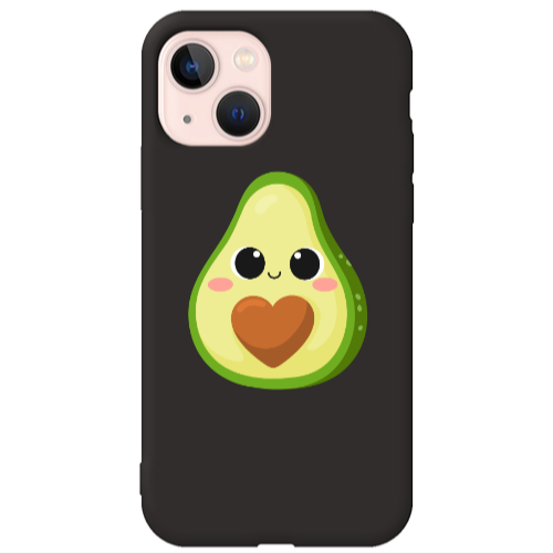 Apple iPhone 13 Baby avocado Black Colored Silicone TPU Θήκη