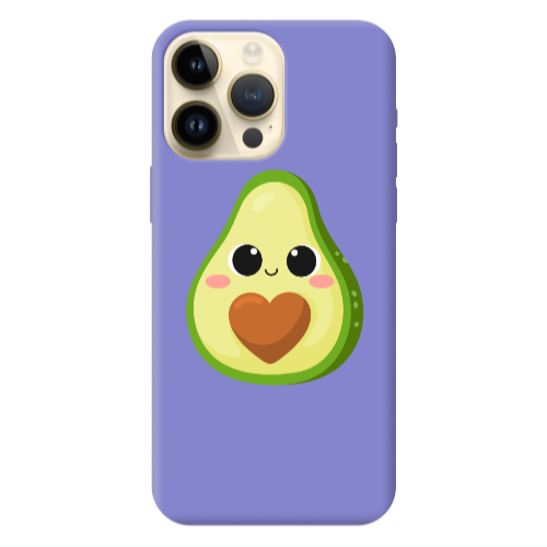 Apple iPhone 13 Pro Max Baby avocado Purple Colored Silicone TPU Θήκη