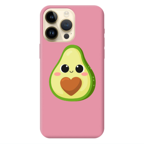 Apple iPhone 13 Pro Max Baby avocado Pink Colored Silicone TPU Θήκη