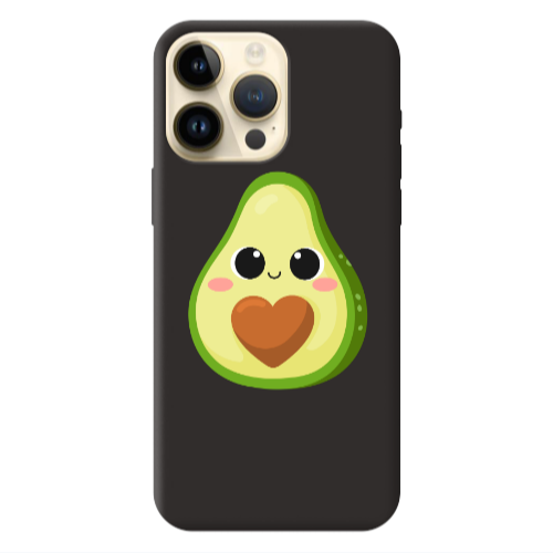 Apple iPhone 13 Pro Max Baby avocado Black Colored Silicone TPU Θήκη