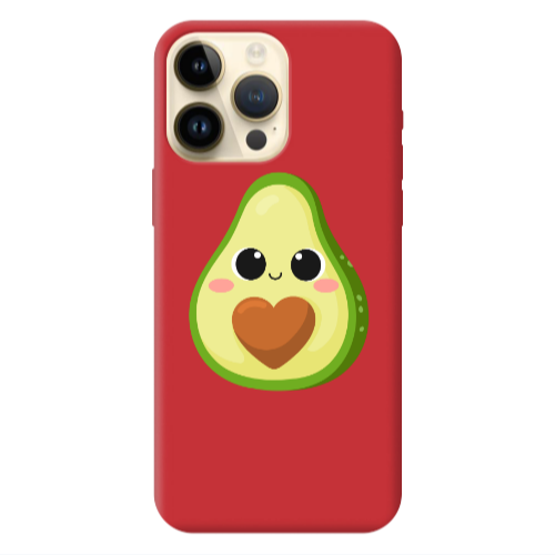 Apple iPhone 13 Pro Max Baby avocado Red Colored Silicone TPU Θήκη