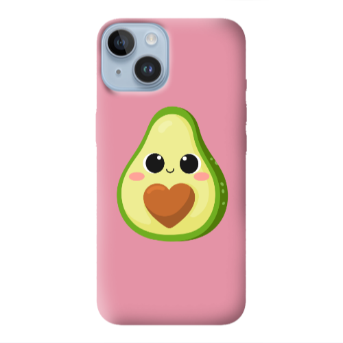 Apple iPhone 14  Baby avocado Pink Colored Silicone TPU Θήκη