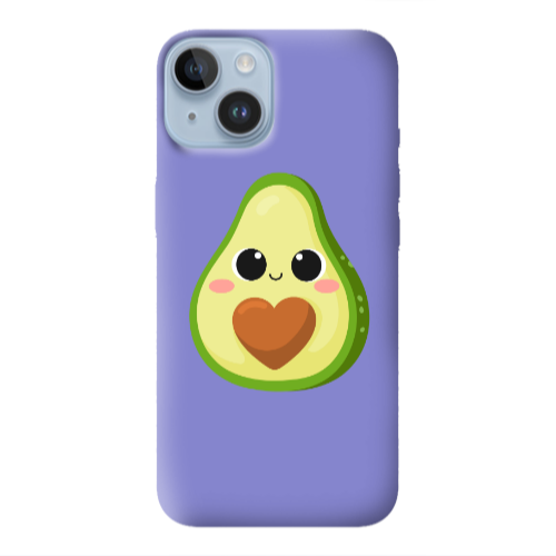 Apple iPhone 14 Plus Baby avocado Purple Colored Silicone TPU Θήκη