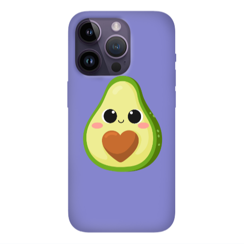 Apple iPhone 14 Pro  Baby avocado Purple Colored Silicone TPU Θήκη