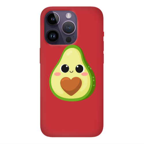 Apple iPhone 14 Pro Max Baby avocado Red Colored Silicone TPU Θήκη