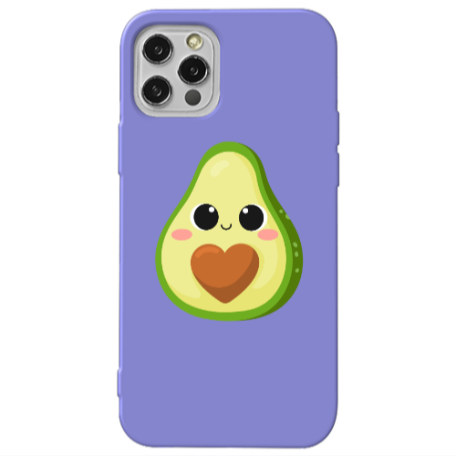 Apple iPhone 13 Pro Baby avocado Purple Colored Silicone TPU Θήκη
