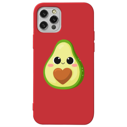 Apple iPhone 13 Pro Baby avocado Red Colored Silicone TPU Θήκη