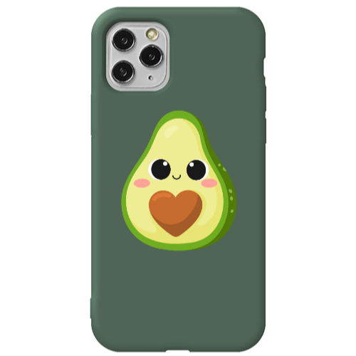 Apple iPhone 11 Pro Max Baby avocado Dark Green Colored Silicone TPU Θήκη