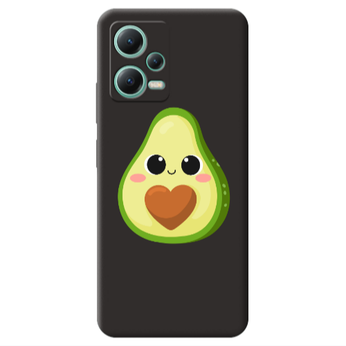 Xiaomi Redmi Note 12 Pro 5G Baby avocado Black Colored Silicone TPU Θήκη