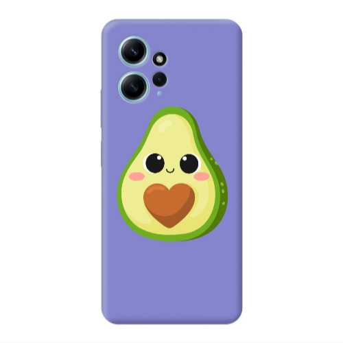 Xiaomi Redmi Note 12 4G Baby avocado Purple Colored Silicone TPU Θήκη